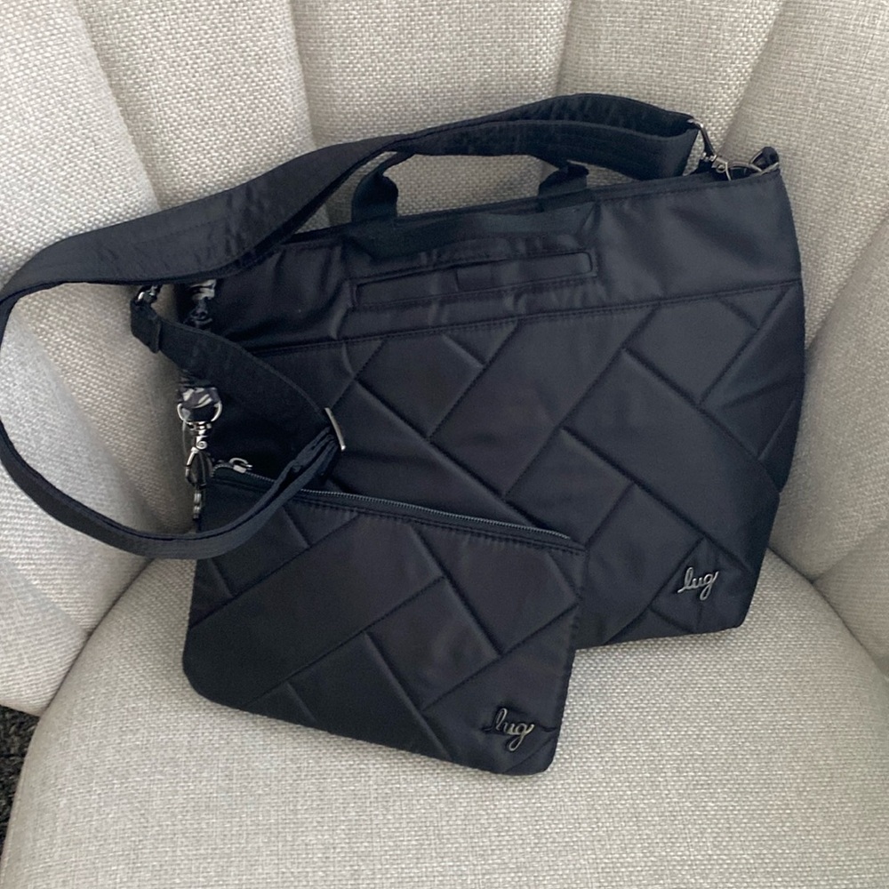 LUG Tenor Crossbody Bag - New without tag Black with Wallet Pouch